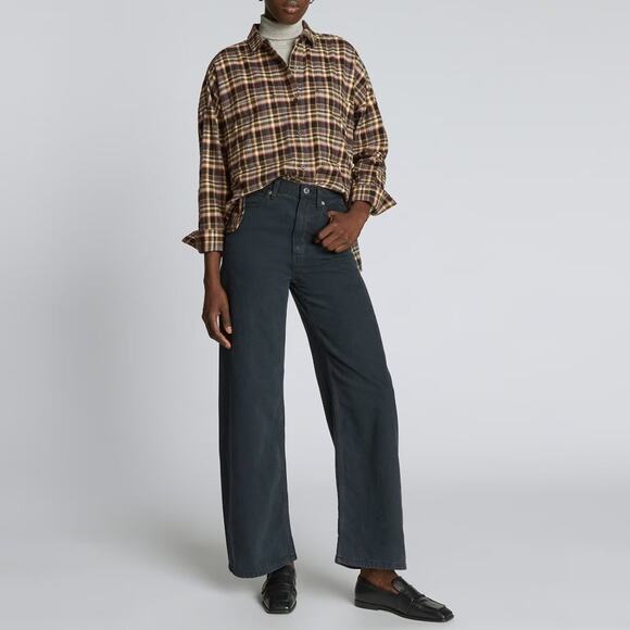 Everlane The Boxy Flannel Beech Plaid Size Small NWT $98 MSRP - Picture 1 of 9